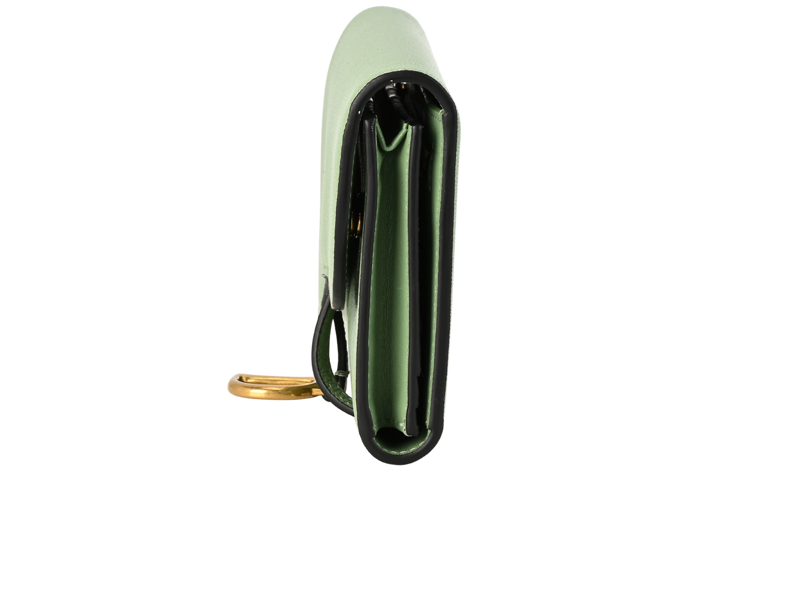 Christian Dior Saddle Long Wallet, &pound;350, Accessories, Green, Leather, Bottom view